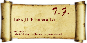 Tokaji Florencia névjegykártya